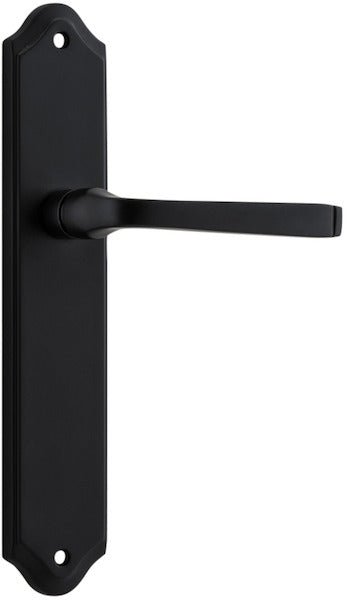 Annecy Lever - Shouldered Backplate - Entry Point - Iver - Matt Black - Door Levers