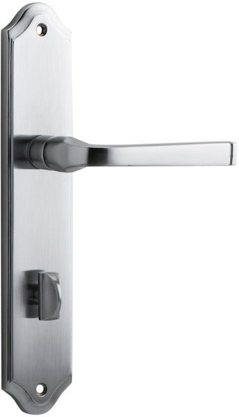 Annecy Lever - Shouldered Backplate - Entry Point - Iver - Brushed Chrome - Door Levers