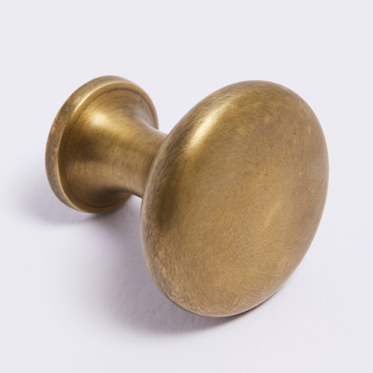 Ascot Knob - Acid Washed Brass By Hepburn - Entry - Point - ASKLAWB - Hepburn Hardware