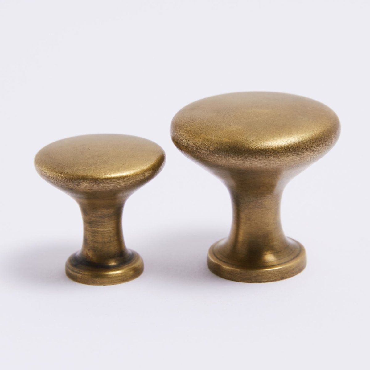 Ascot Knob - Acid Washed Brass By Hepburn - Entry - Point - ASKSAWB - Hepburn Hardware