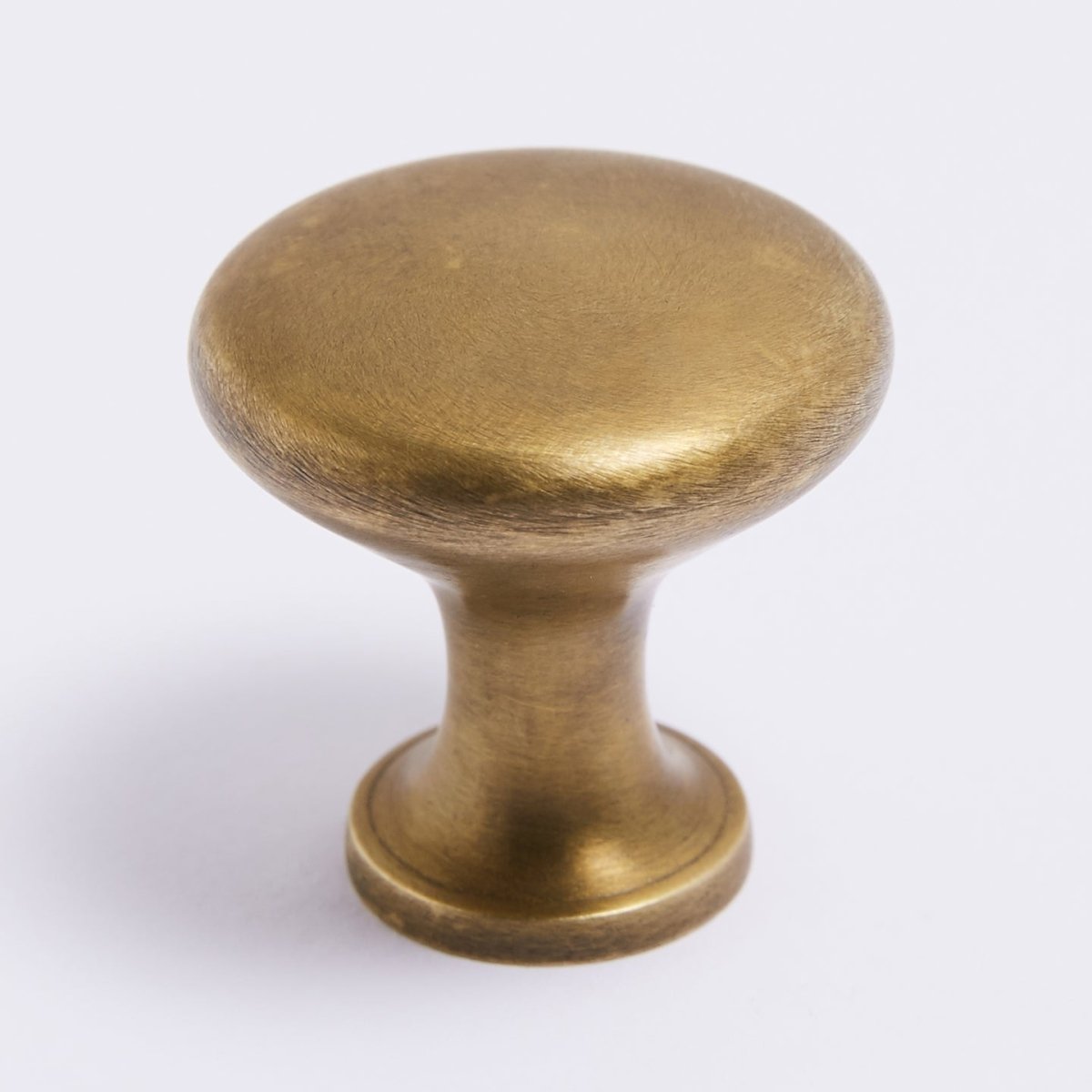 Ascot Knob - Acid Washed Brass By Hepburn - Entry - Point - ASKSAWB - Hepburn Hardware