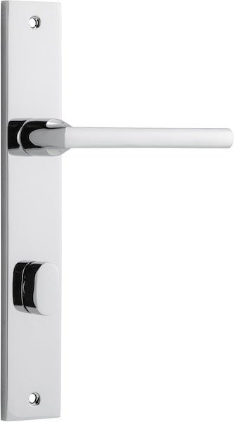 Baltimore Lever - Rectangular Backplate - Entry Point - Iver - Polished Chrome - Door Levers