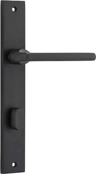 Baltimore Lever - Rectangular Backplate - Entry Point - Iver - Matt Black - Door Levers