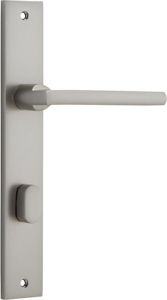 Baltimore Lever - Rectangular Backplate - Entry Point - Iver - Satin Nickel - Door Levers