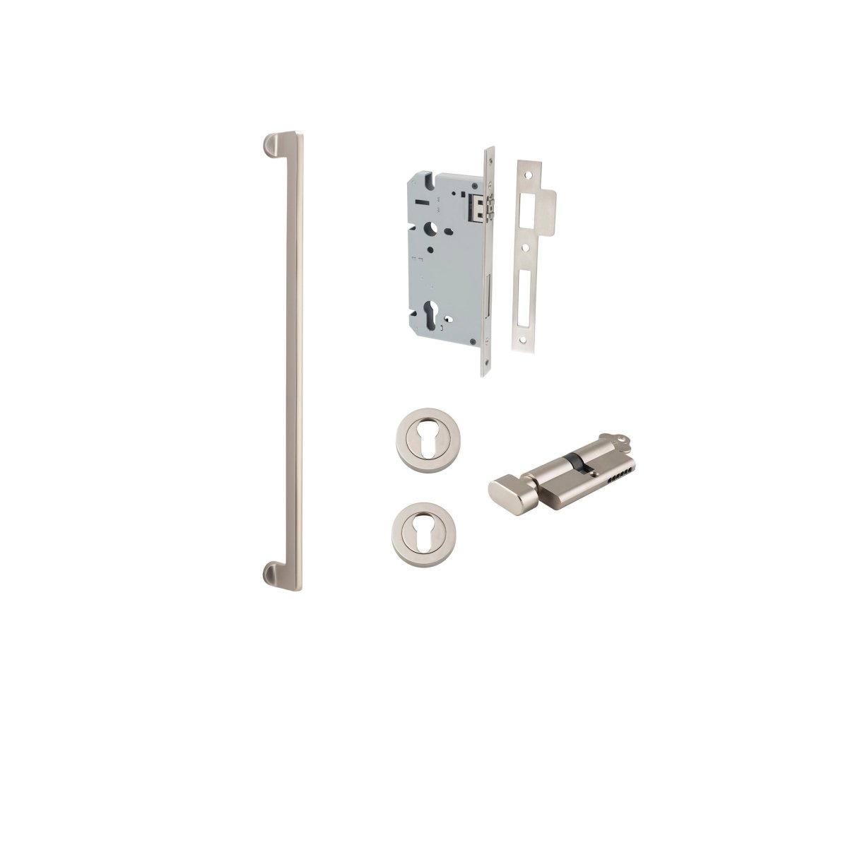 Baltimore Pull Handle - Entry Point - Iver - Satin Nickel - Pull Handles