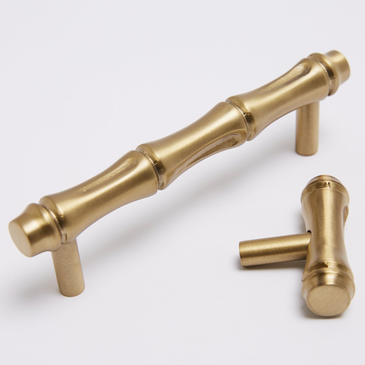 Bamboo T - Bar - Burnished Brass By Hepburn - Entry - Point - BAMKBB - Hepburn Hardware