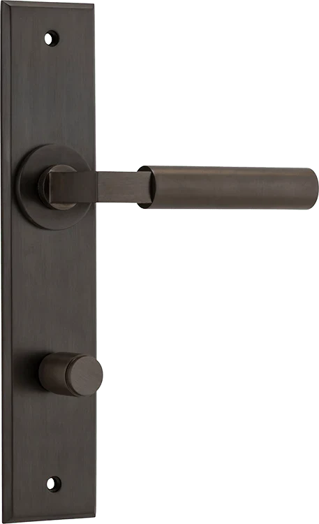 Berlin Lever - Chamfered Backplate - Entry Point - Iver - Signature Brass - Door Levers