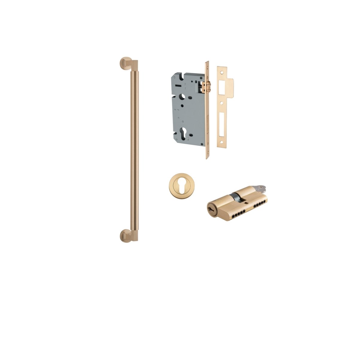 Berlin Pull Handle - Entry Point - Iver - Brushed Brass - Pull Handles