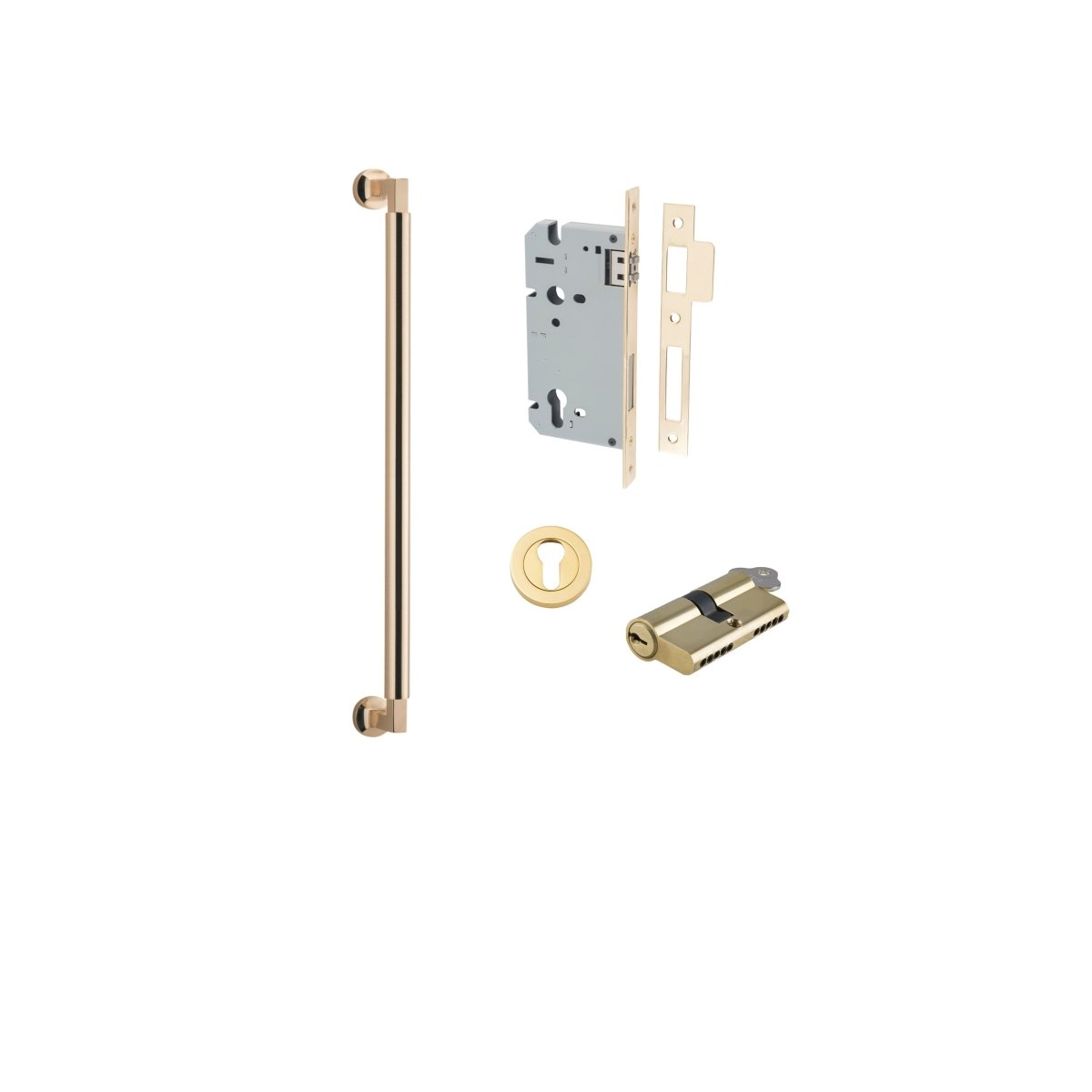 Berlin Pull Handle - Entry Point - Iver - Polished Brass - Pull Handles