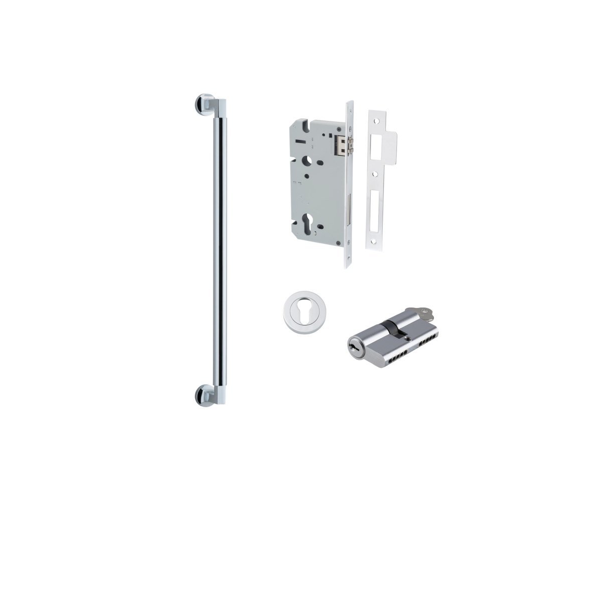 Berlin Pull Handle - Entry Point - Iver - Polished Chrome - Pull Handles