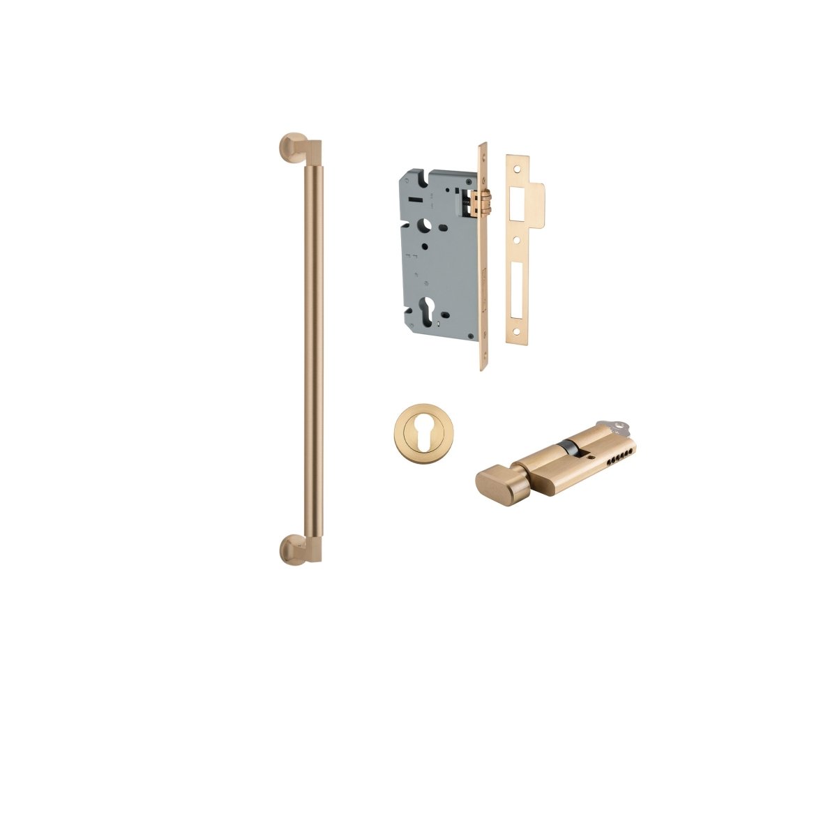 Berlin Pull Handle - Entry Point - Iver - Brushed Brass - Pull Handles