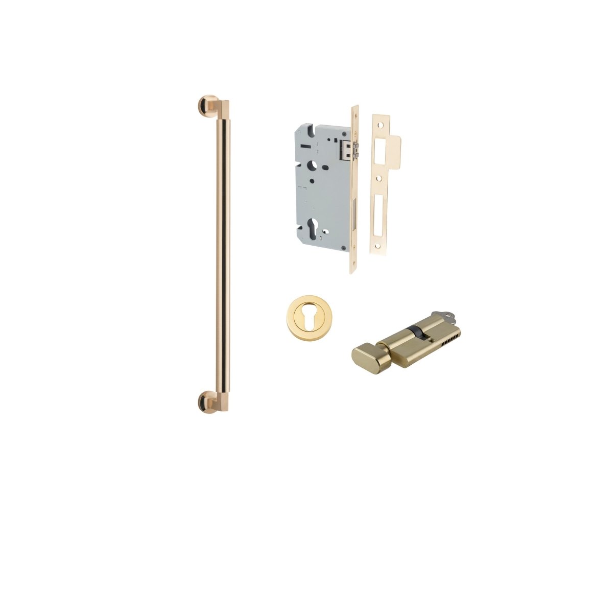 Berlin Pull Handle - Entry Point - Iver - Polished Brass - Pull Handles