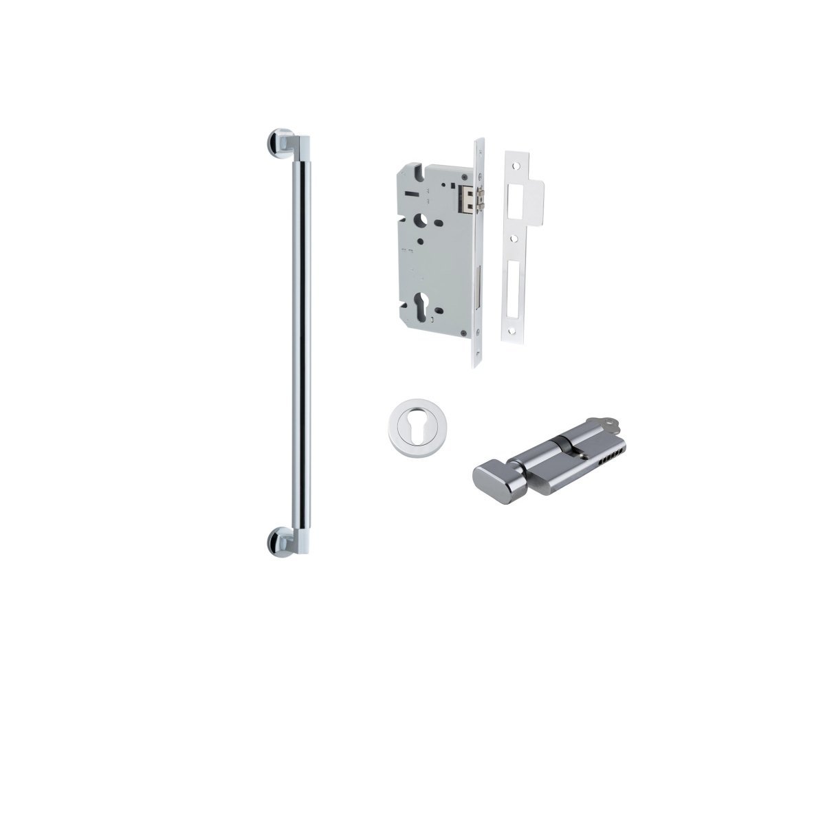 Berlin Pull Handle - Entry Point - Iver - Polished Chrome - Pull Handles