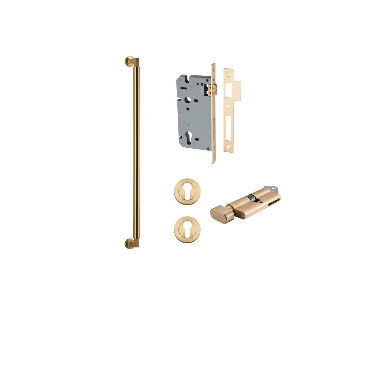 Berlin Pull Handle - Entry Point - Iver - Brushed Brass - Pull Handles