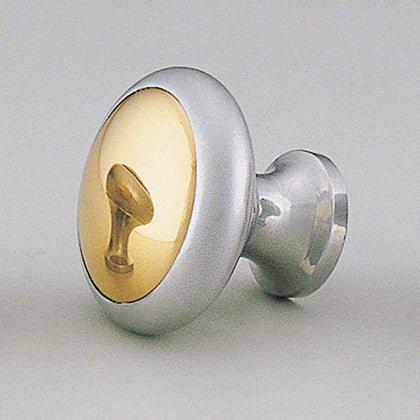 BK6730 Solid Brass Two Tone Knob By Kethy - Entry - Point - BK67/30 - SCPB - Kethy