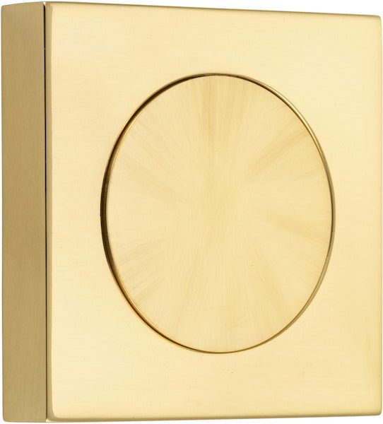 Blank Rose Escutcheon - Square - Entry Point - Iver - Polished Brass - Escutcheons