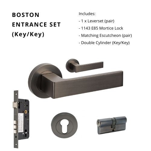 Boston Handle By Zanda - Graphite Nickel - Entry - Point - 10084.3.GN - Zanda