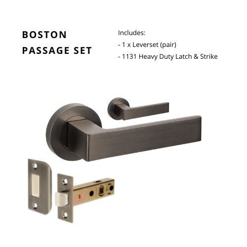 Boston Handle By Zanda - Matt Black - Entry - Point - 10081.BLK - Zanda