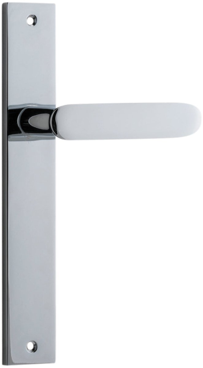 Bronte Lever - Rectangular Backplate - Entry Point - Iver - Polished Chrome - Door Levers