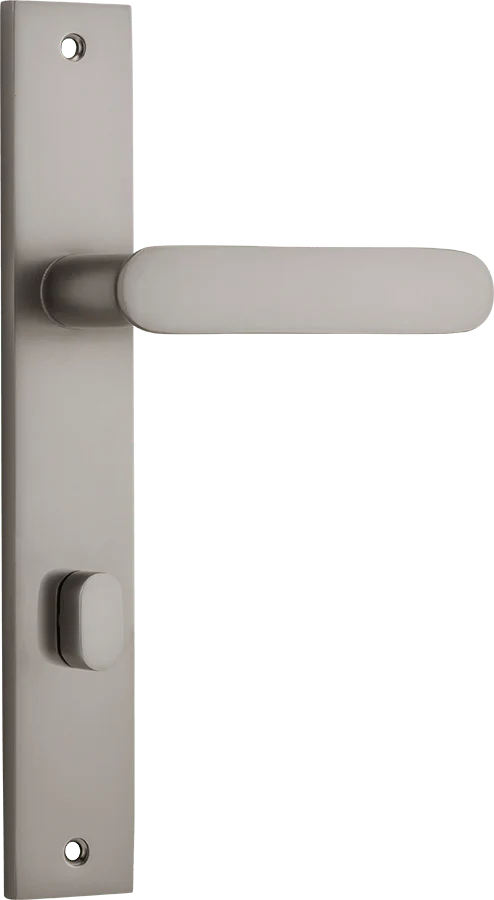 Bronte Lever - Rectangular Backplate - Entry Point - Iver - Satin Nickel - Door Levers