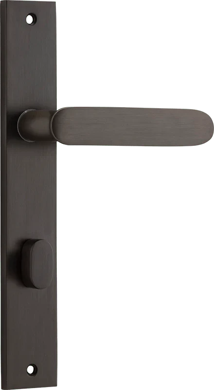 Bronte Lever - Rectangular Backplate - Entry Point - Iver - Signature Brass - Door Levers