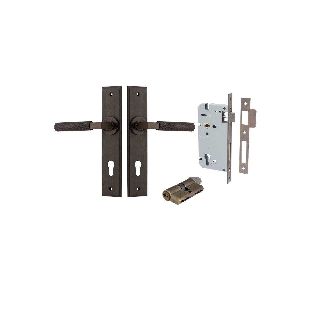 Brunswick Lever - Chamfered Backplate - Entry - Point - 10796KENTR60KK - Iver