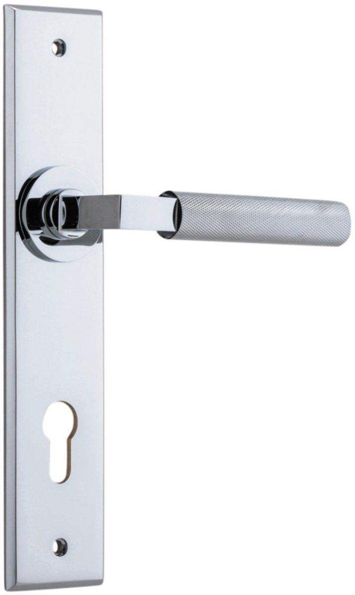 Brunswick Lever - Chamfered Backplate By Iver - Entry - Point - 11796E85 - Iver