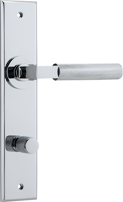 Brunswick Lever - Chamfered Backplate By Iver - Entry - Point - 11796P85 - Iver