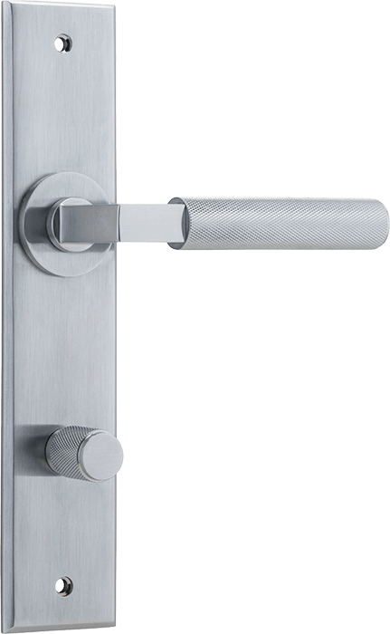 Brunswick Lever - Chamfered Backplate By Iver - Entry - Point - 12296P85 - Iver