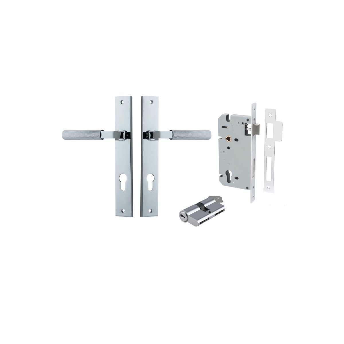 Brunswick Lever - Rectangular Backplate - Entry - Point - 11752KENTR60KK - Iver