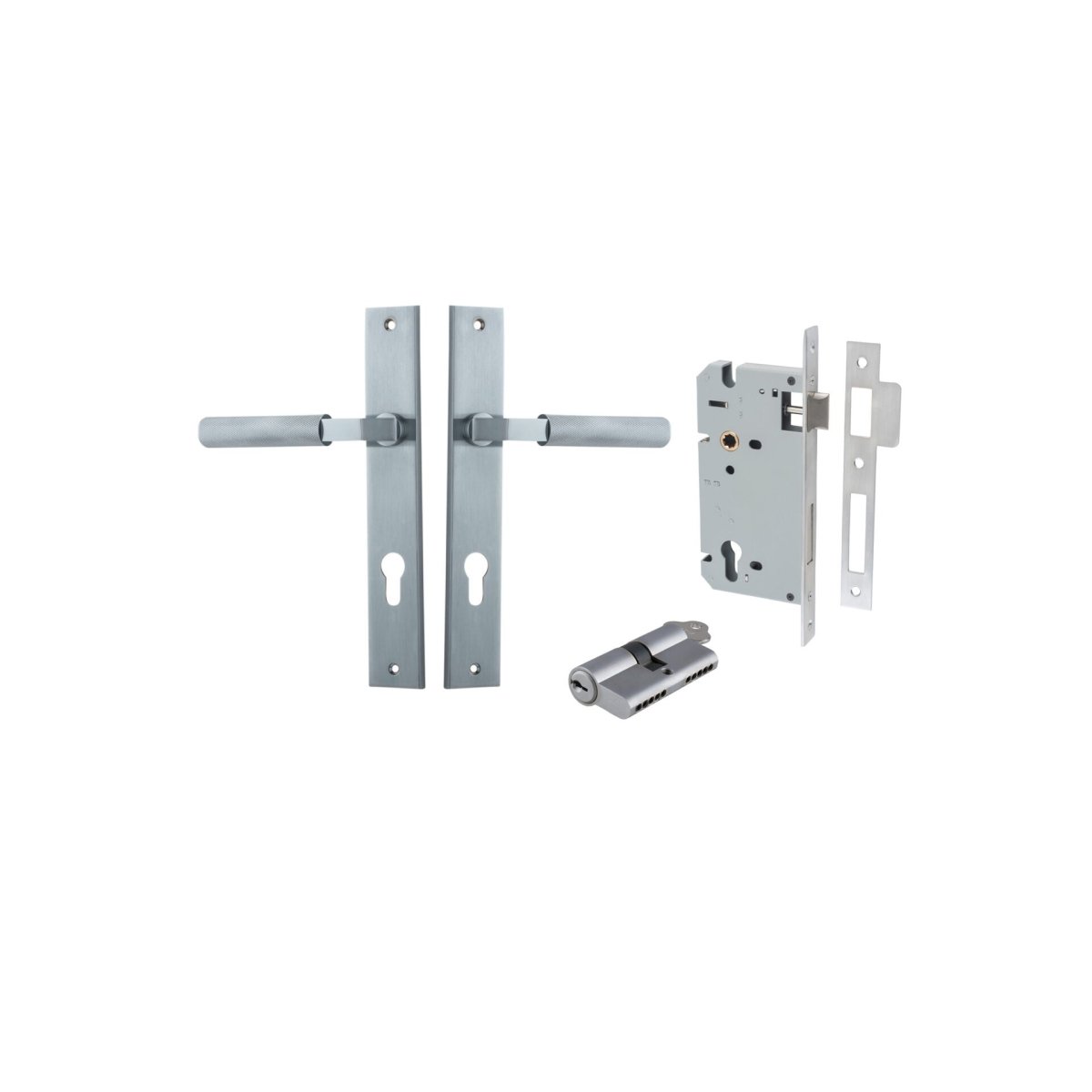 Brunswick Lever - Rectangular Backplate - Entry - Point - 12252KENTR60KK - Iver