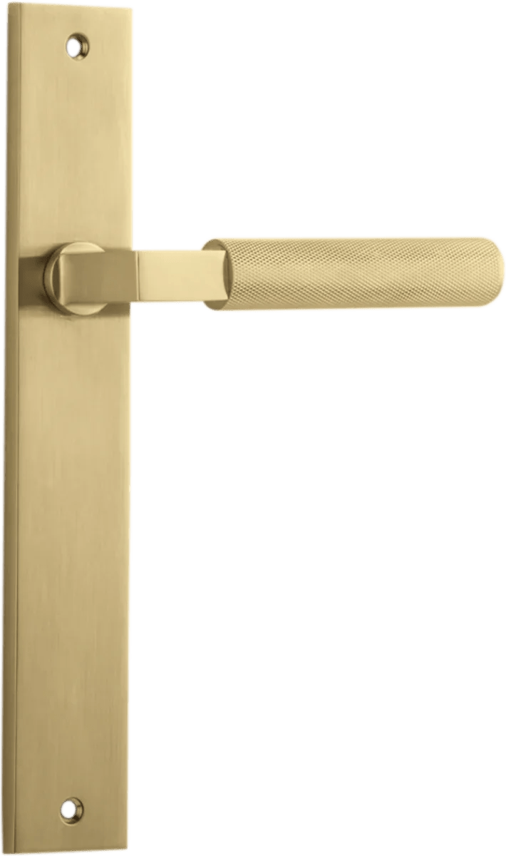 Brunswick Lever - Rectangular Backplate - Entry - Point - 16252 - Iver