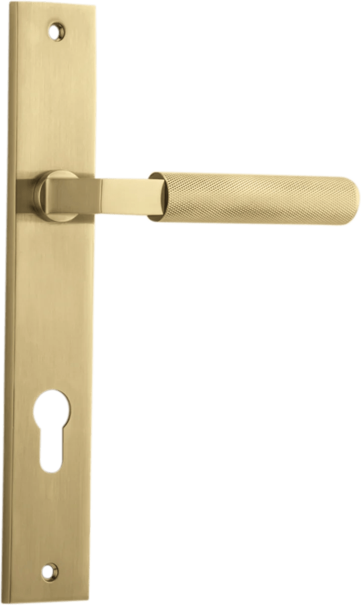 Brunswick Lever - Rectangular Backplate - Entry - Point - 16252E85 - Iver