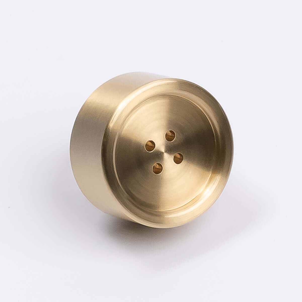 Brushed Brass Button Cabinet Knob - Bianca - Manovella - Entry - Point - CABBIA26BB - Manovella