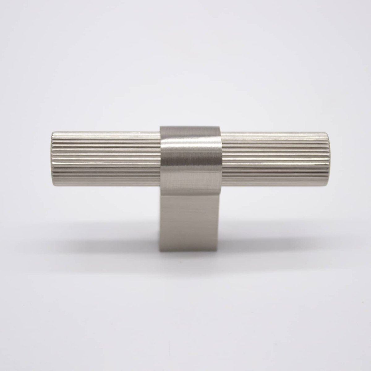 Brushed Nickel Fluted T - Bar - Athena - Manovella - Entry - Point - CABATH70BN - Manovella