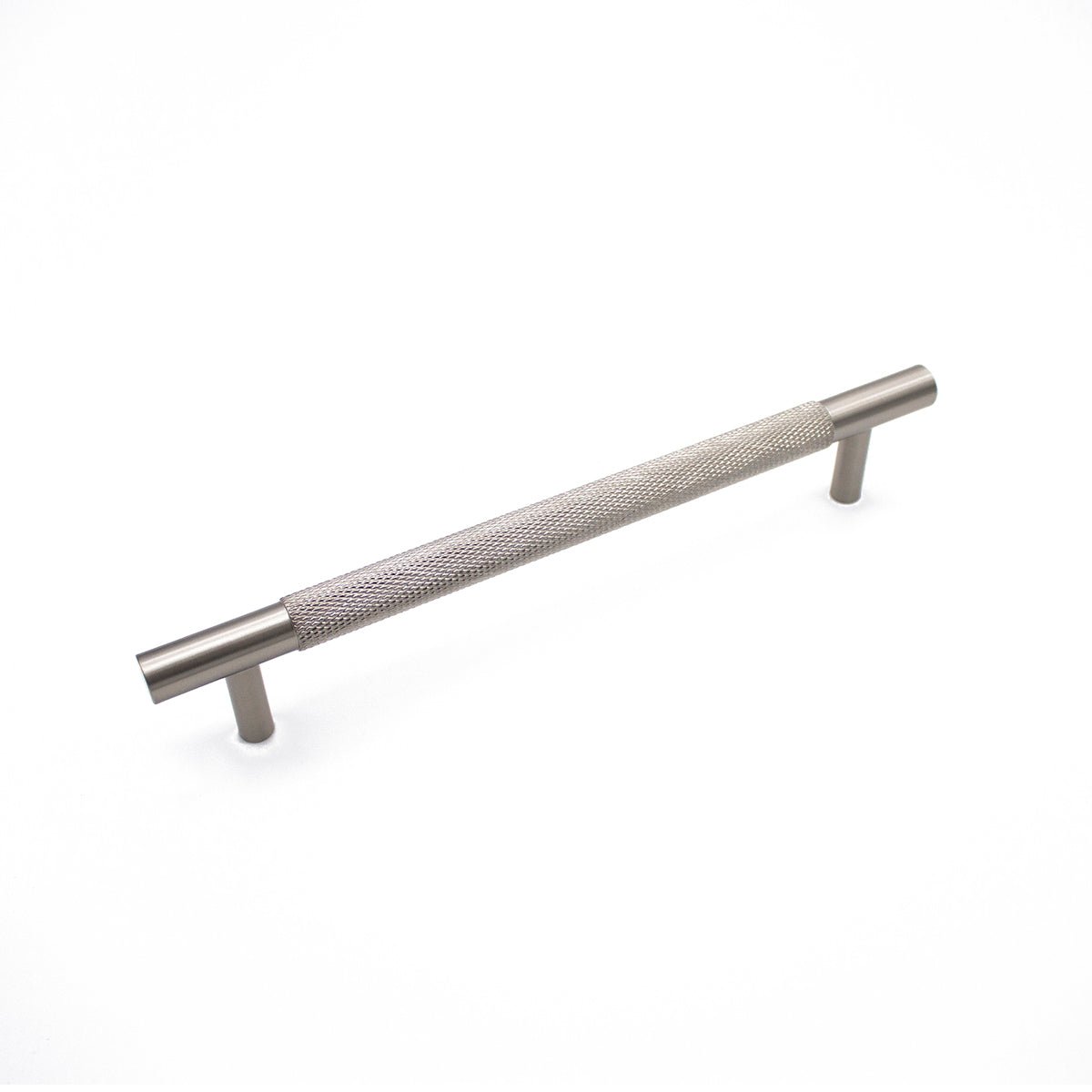 Brushed Nickel Knurled Drawer Pull - Charmian - Manovella - Entry - Point - CABCHA198BN - Manovella