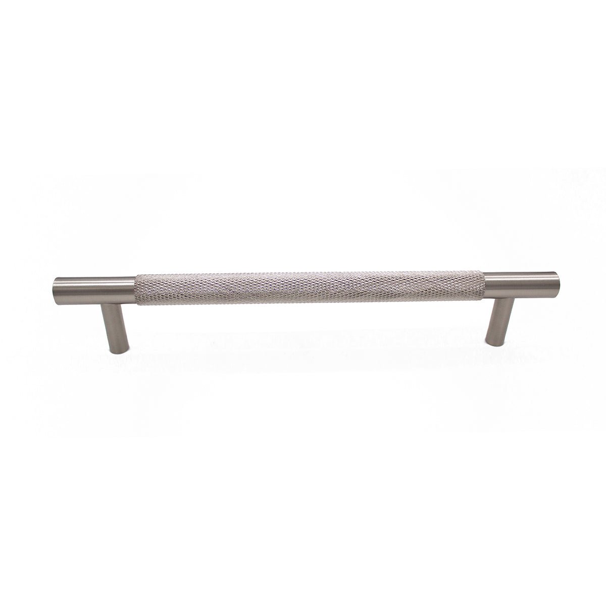 Brushed Nickel Knurled Drawer Pull - Charmian - Manovella - Entry - Point - CABCHA198BN - Manovella