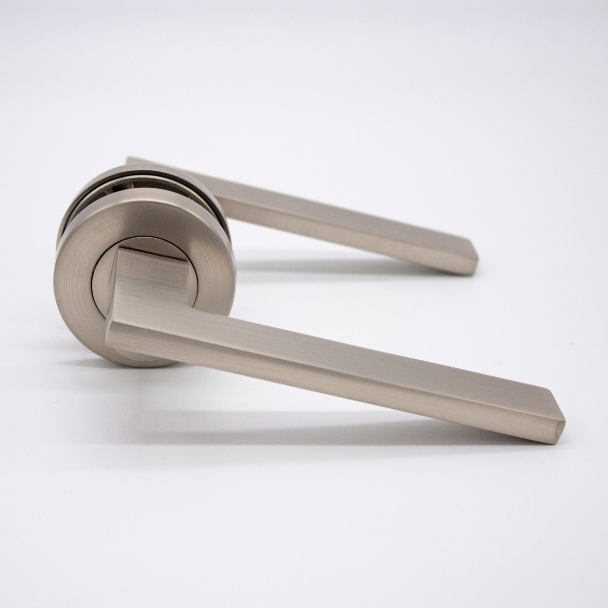 Brushed Nickel Passage Door Handle - Hamilton - Manovella - Entry - Point - HMT1BN - Manovella