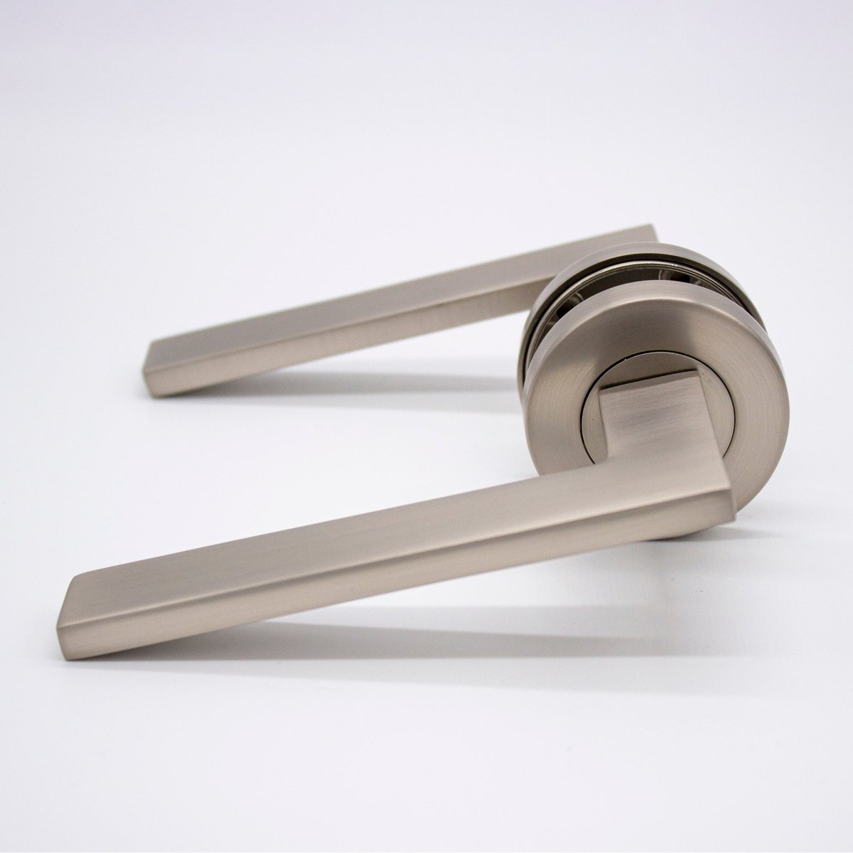 Brushed Nickel Passage Door Handle - Hamilton - Manovella - Entry - Point - HMT1BN - Manovella