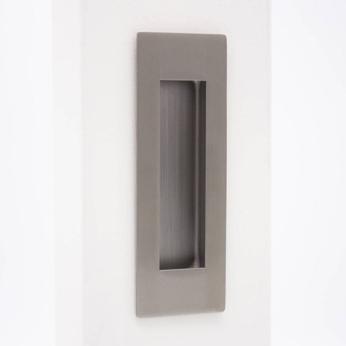 Brushed Nickel Sliding Door Flush Pull 120mm x 40mm - Manovella - Entry - Point - FP120BN - Manovella