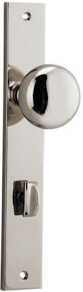 Cambridge Knob - Rectangular Backplate - Entry Point - Iver - Polished Chrome - Door Knobs