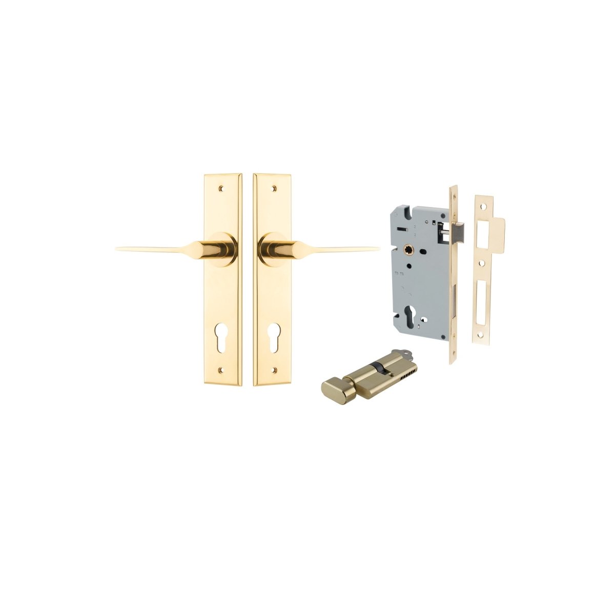 Como Lever - Chamfered Backplate - Entry - Point - 10258KENTR60KT - Iver