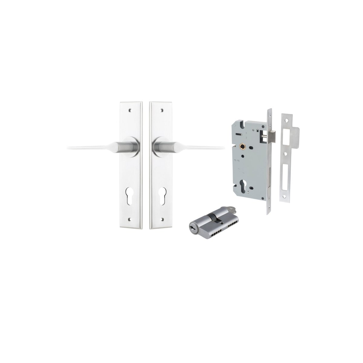 Como Lever - Chamfered Backplate - Entry - Point - 12258KENTR60KK - Iver