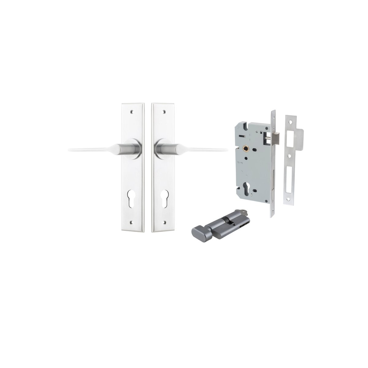 Como Lever - Chamfered Backplate - Entry - Point - 12258KENTR60KT - Iver