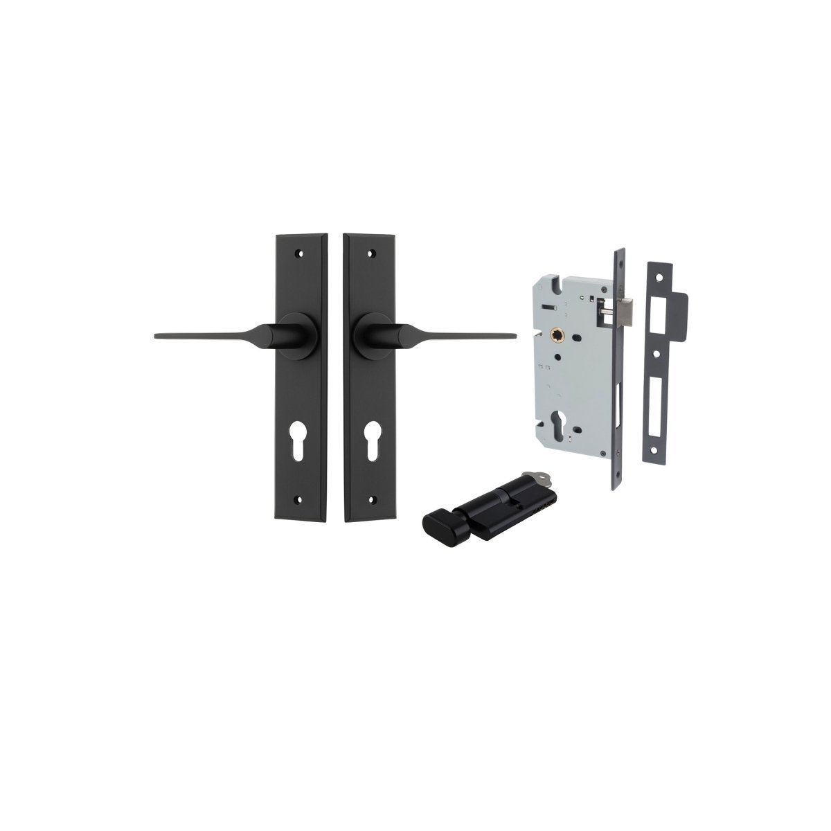 Como Lever - Chamfered Backplate - Entry - Point - 12758KENTR60KT - Iver