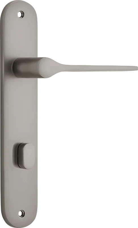 Como Lever - Oval Backplate - Ella Grace - Iver - Satin Nickel - Door Levers