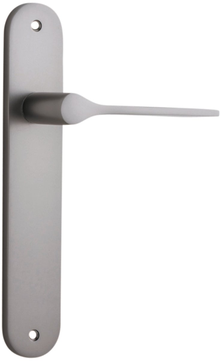 Como Lever - Oval Backplate - Ella Grace - Iver - Satin Nickel - Door Levers