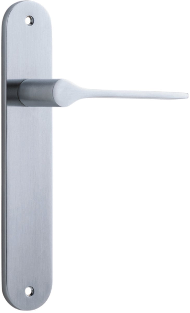 Como Lever - Oval Backplate - Ella Grace - Iver - Brushed Chrome - Door Levers