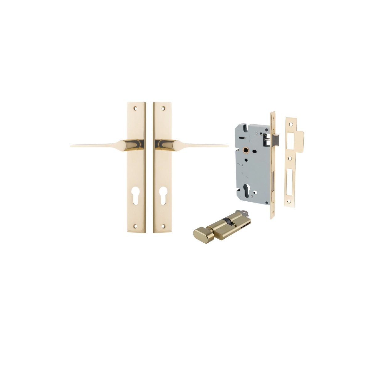 Como Lever - Rectangular Backplate - Entry - Point - 10254KENTR60KT - Iver