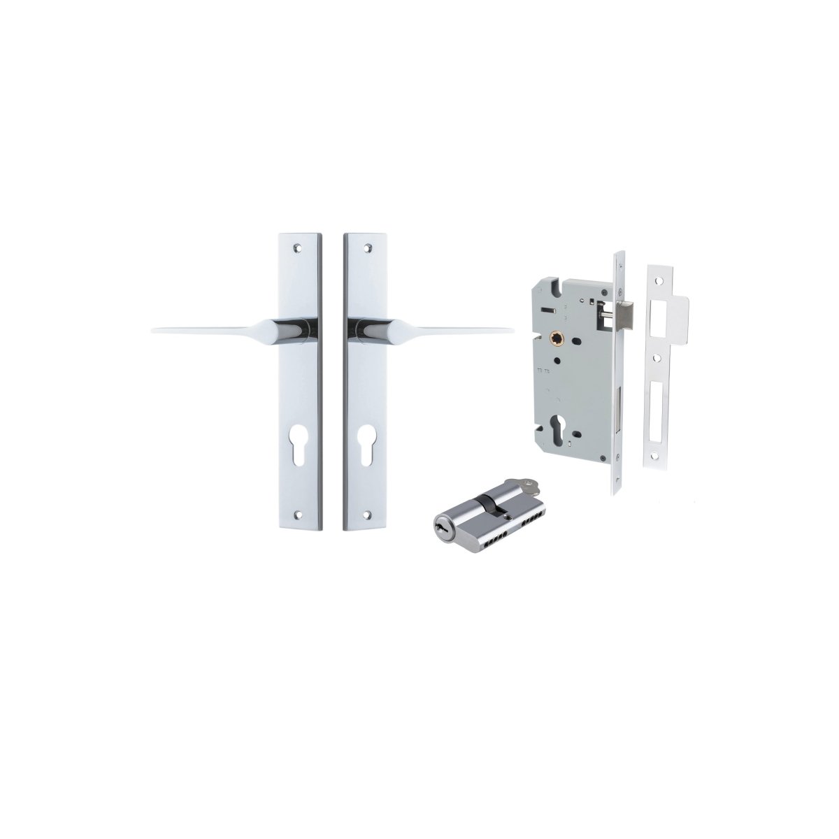 Como Lever - Rectangular Backplate - Entry - Point - 11754KENTR60KK - Iver